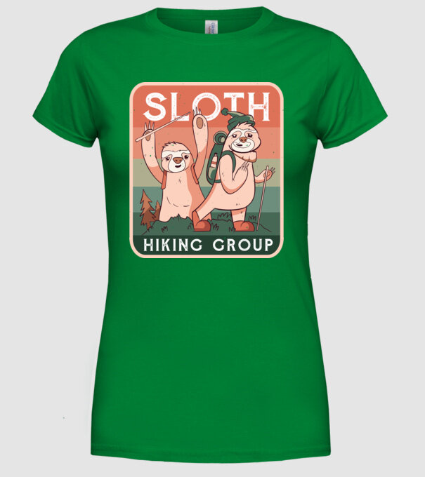 Grupul de amatori de drumeție Leneș model verde pe tricou