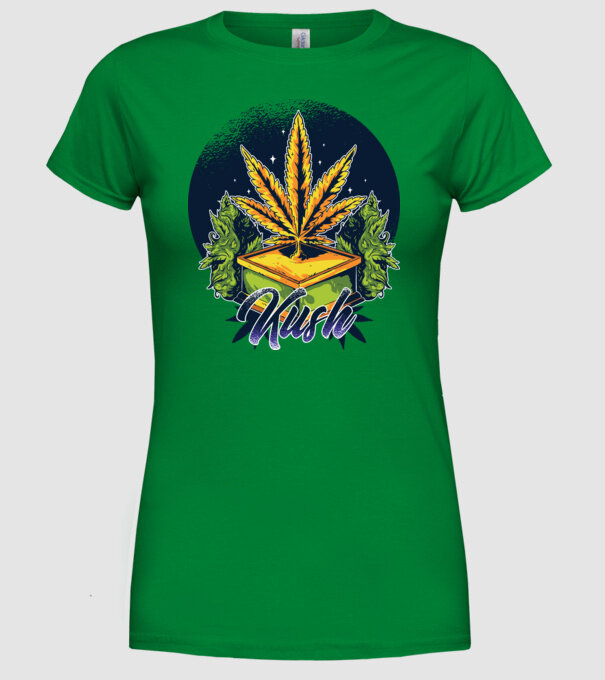 Marijuana Kush model verde pe tricou