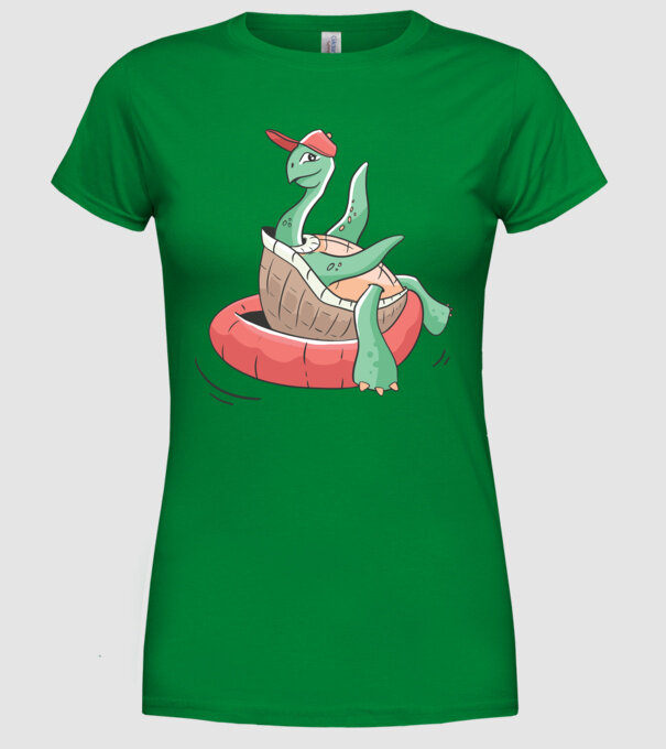 Broască țestoasă cool model verde pe tricou