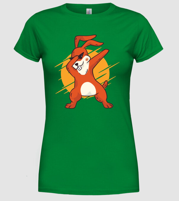 Iepuraș DAB model verde pe tricou