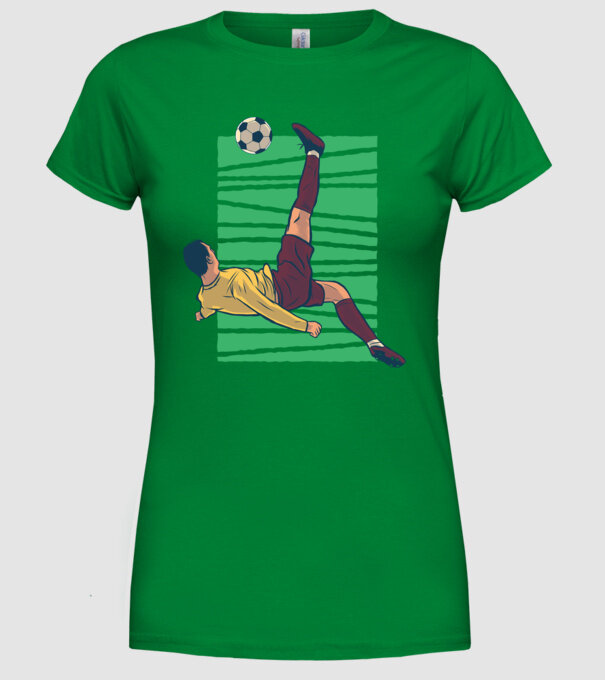 Fotbalist foarfecă model verde pe tricou