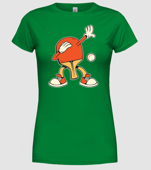 Ping Pong DAB model verde pe tricou