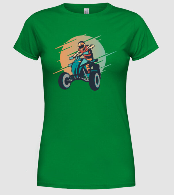 Concurent ATV model verde pe tricou