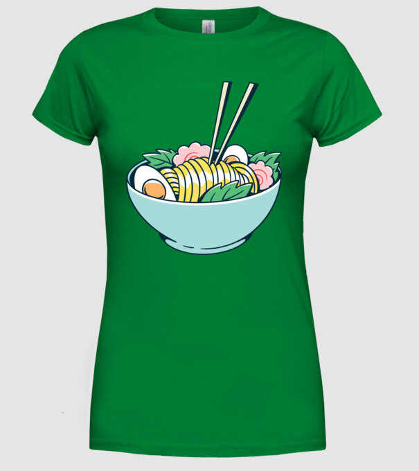 Paste Ramen model verde pe tricou