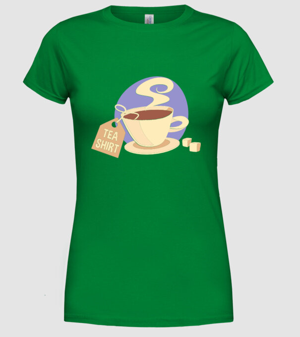 Teashirt model verde pe tricou
