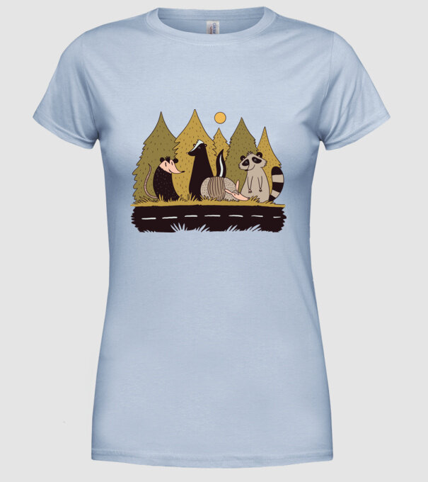 Animals Crossing model albastru deschis pe tricou