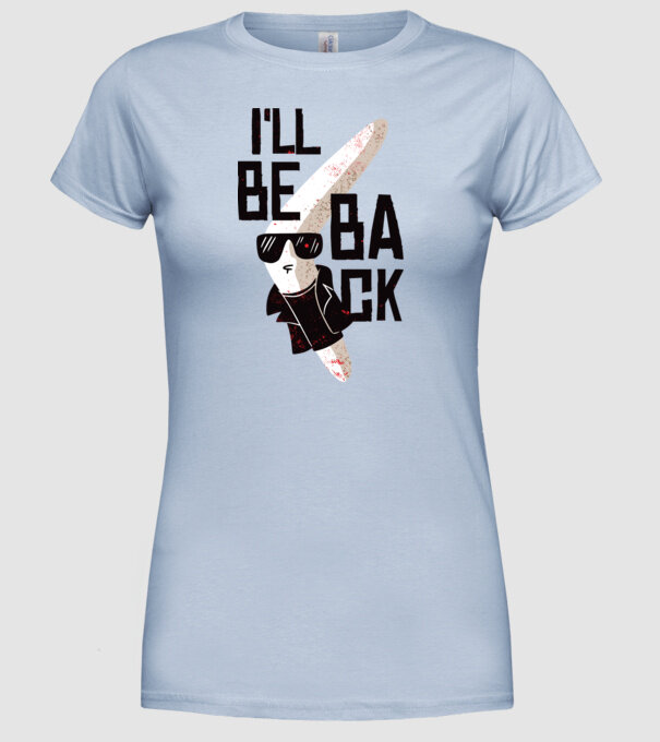 'Boomerang - Mă voi întoarce - I''ll be back' model albastru deschis pe tricou