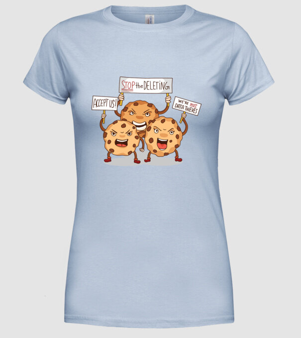 Protest Cookie model albastru deschis pe tricou