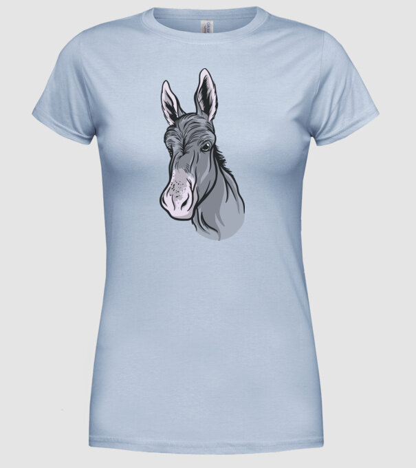 Măgăruș model albastru deschis pe tricou