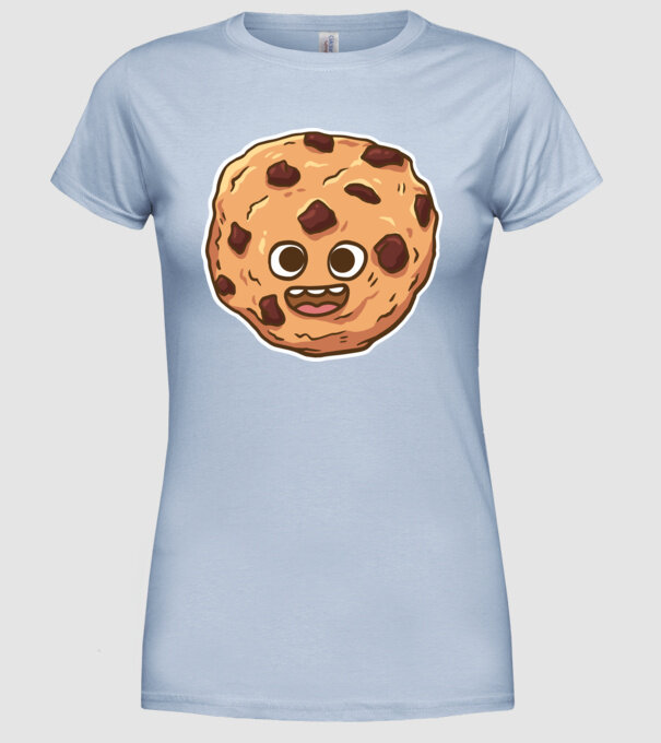 Cookie drăguț model albastru deschis pe tricou