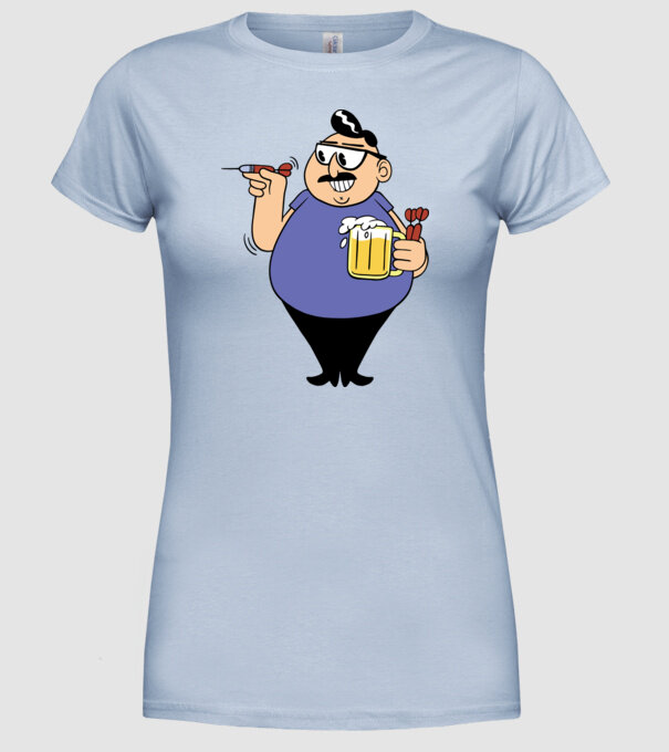 Jucător de darts model albastru deschis pe tricou