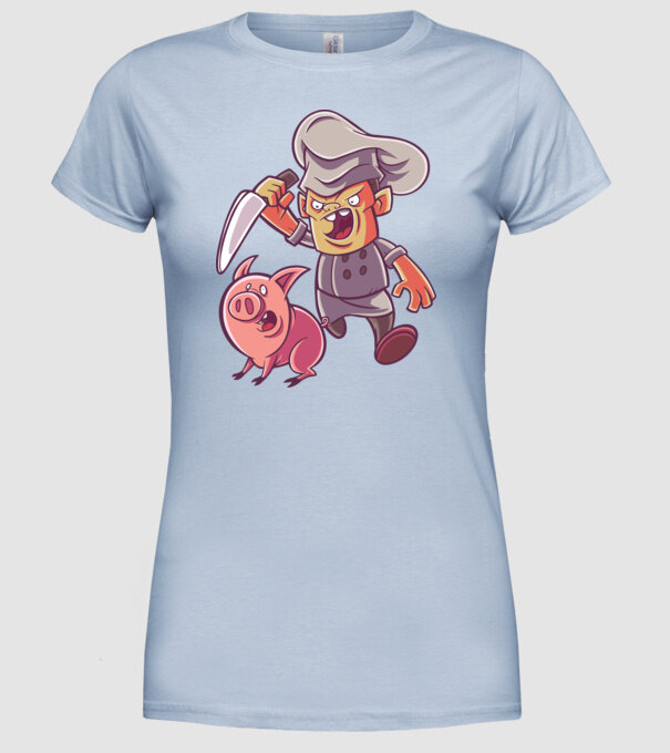 Sacrificare porc Măcelar model albastru deschis pe tricou