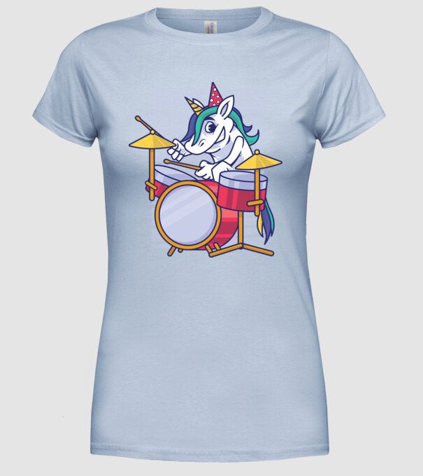 Unicorn Baterist Zi de naștere model albastru deschis pe tricou