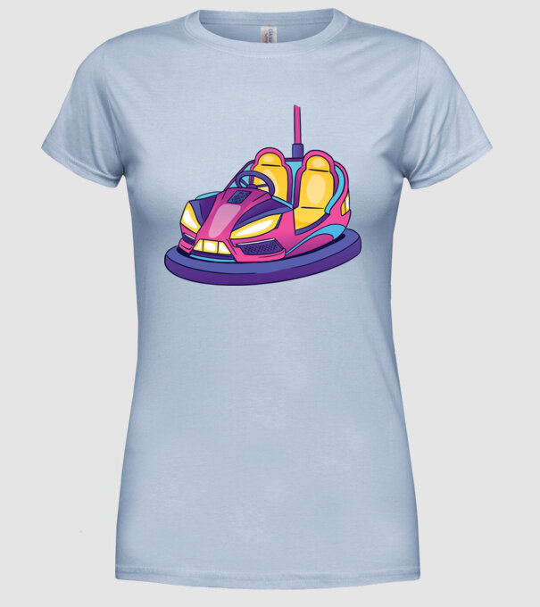 Dodgem model albastru deschis pe tricou