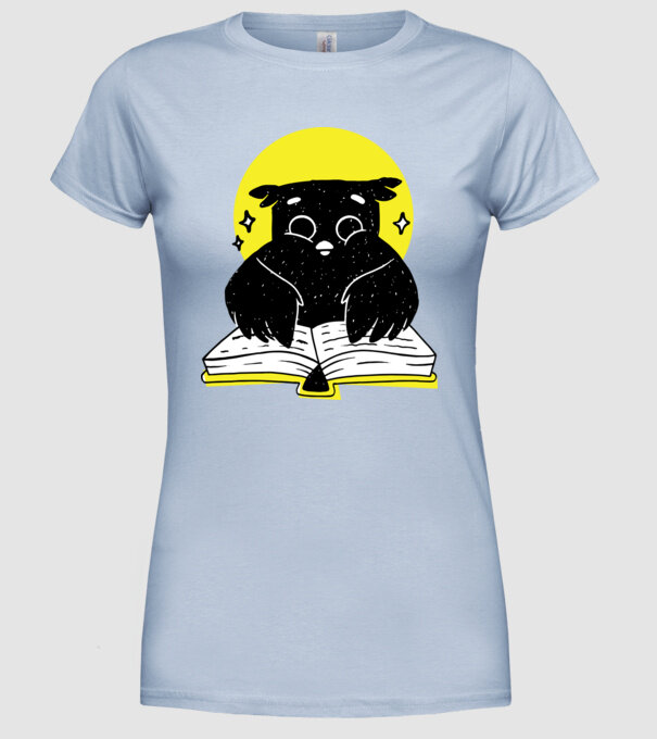 Bufniță de noapte model albastru deschis pe tricou