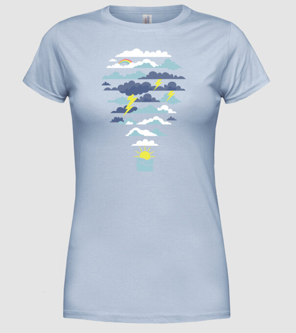 Nor Balon model albastru deschis pe tricou