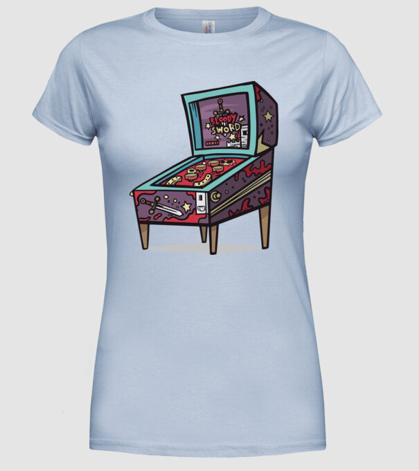 Flipper model albastru deschis pe tricou