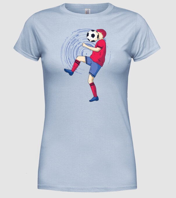 Fotbalist model albastru deschis pe tricou
