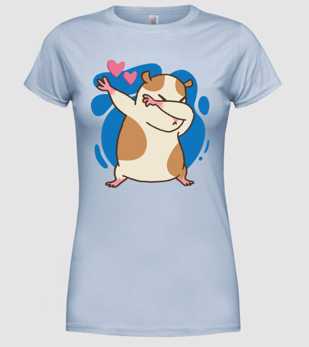 Hamster DAB model albastru deschis pe tricou
