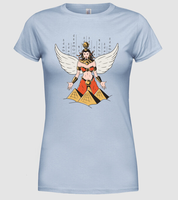 Zeița Isis model albastru deschis pe tricou