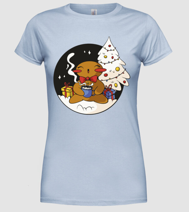 Turtă dulce de Crăciun model albastru deschis pe tricou