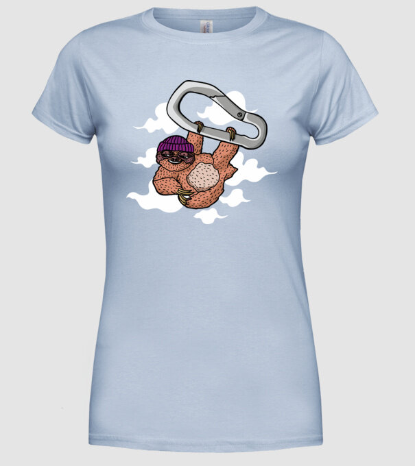 Carabină pentru Leneș model albastru deschis pe tricou