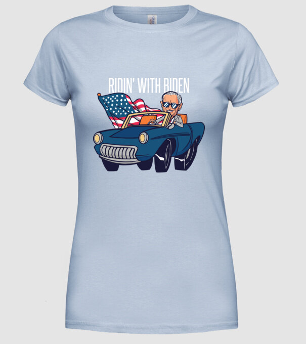 'Ridin'' with Biden - SUA 2020 alegeri' model albastru deschis pe tricou