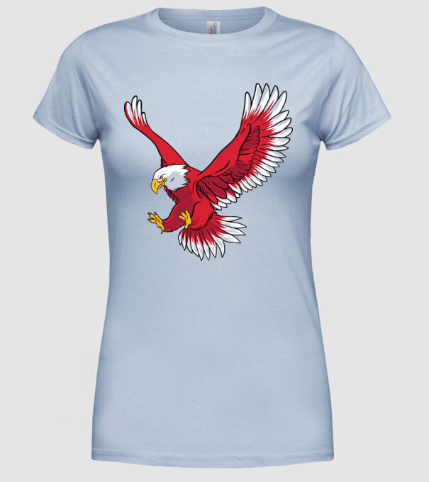 Vultur model albastru deschis pe tricou