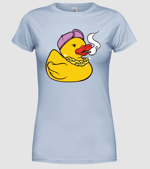 rățușcă de cauciuc Smoker model albastru deschis pe tricou