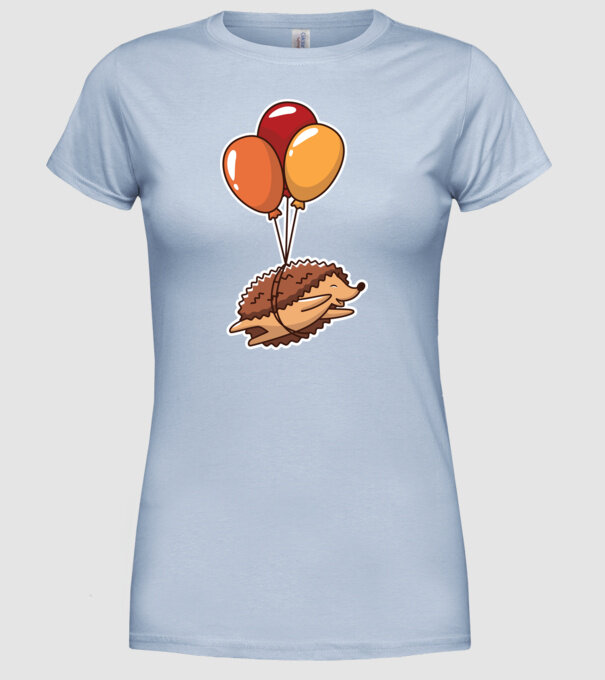 Arici cu balon model albastru deschis pe tricou