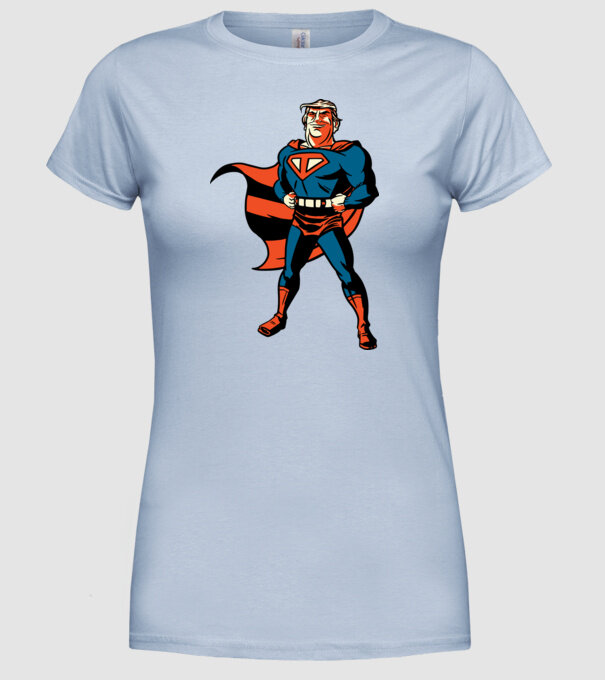Super Trump Usa 2020 model albastru deschis pe tricou