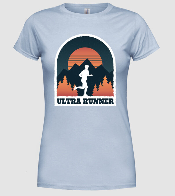 Ultra Runner Tricou alergare model albastru deschis pe tricou