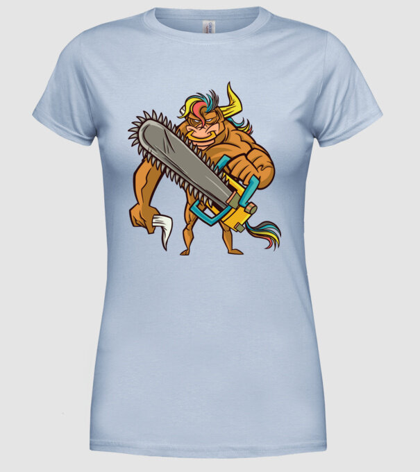 Unicorn Taur model albastru deschis pe tricou