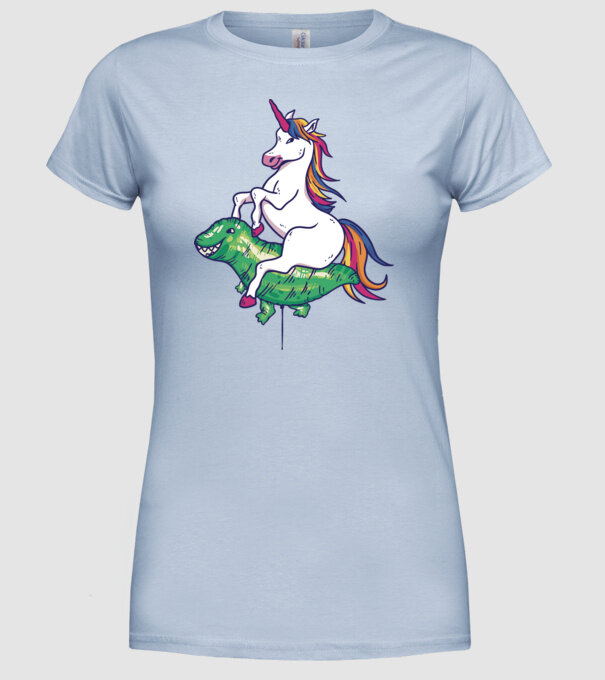 Balon cu Unicorn model albastru deschis pe tricou