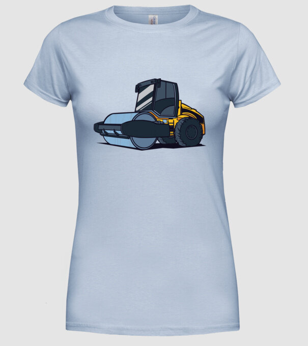 Rulou compresor model albastru deschis pe tricou