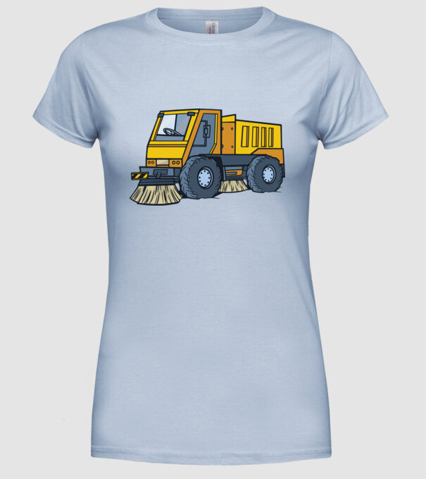 Camion spălare străzi model albastru deschis pe tricou