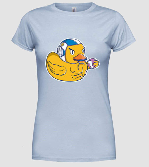 Rață polo pe apă model albastru deschis pe tricou