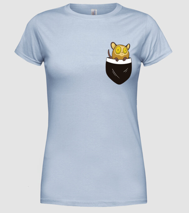 Maki de buzunar model albastru deschis pe tricou