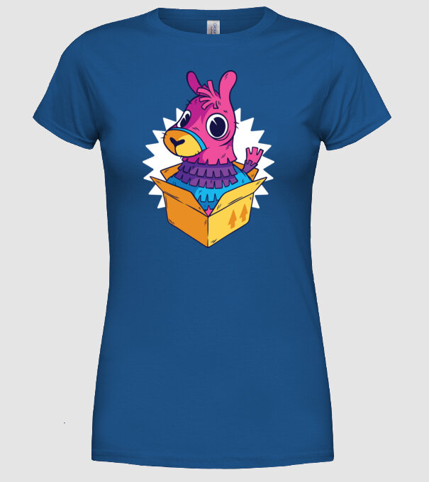Fortnite Llama model albastru regal pe tricou