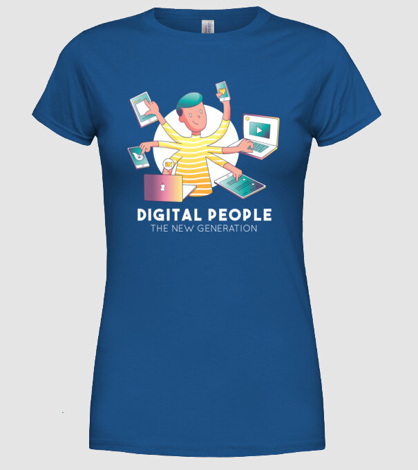Oamenii multitasking sunt generația viitoare model albastru regal pe tricou