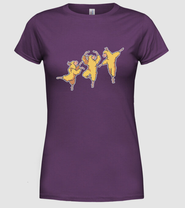 Alpaca Dansatoare model mov pe tricou