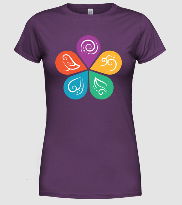 Ayurveda model mov pe tricou