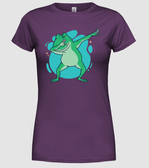 Broască DAB model mov pe tricou