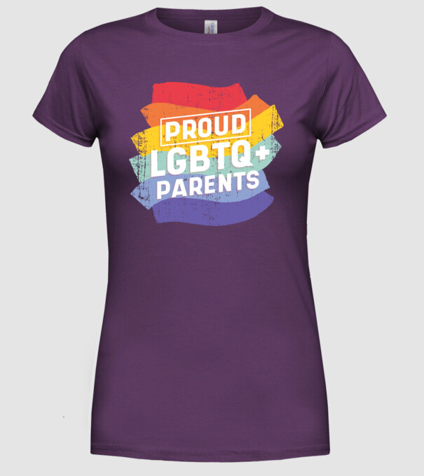 Părinți mândri LGBTQ model mov pe tricou