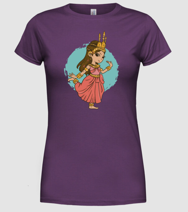 Prințesă drăguță model mov pe tricou
