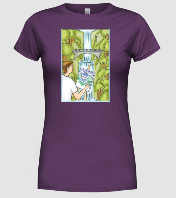Pictură model mov pe tricou