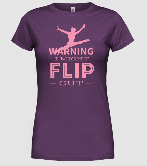 Gimnast model mov pe tricou