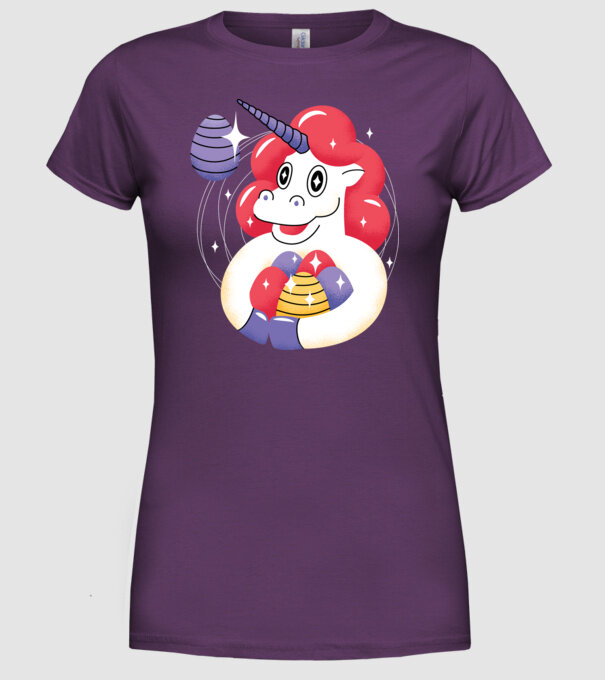 Unicorn de Paște model mov pe tricou