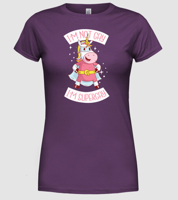'I''m not gay i''m supergay' model mov pe tricou