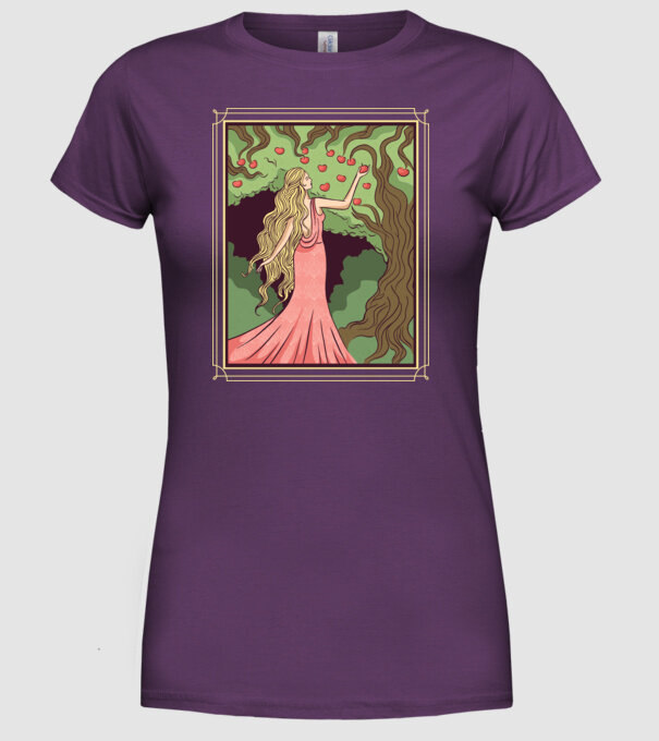 Zeița Idunna model mov pe tricou